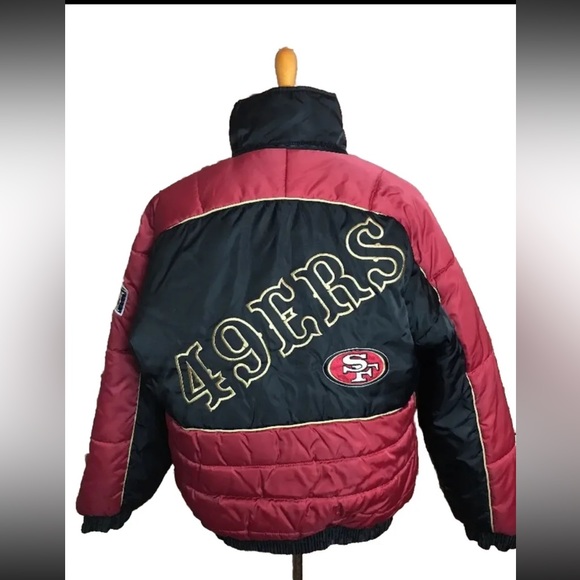 Super Bowl Jacket! San Francisco 49ers Vintage Winter Coat “Steven” Large - Picture 1 of 7